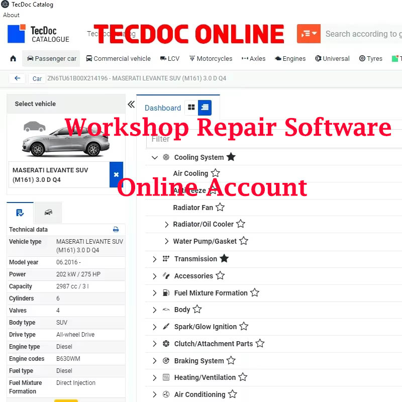 Workshop Tools Online - 2026 Online Atölye Tamir Yazılımı Hesabı