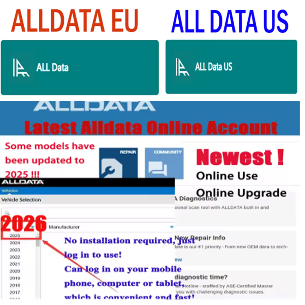 Alldata EU US En Yeni Çevrimiç - Workshop Tools Online incelemesi ve fiyatı